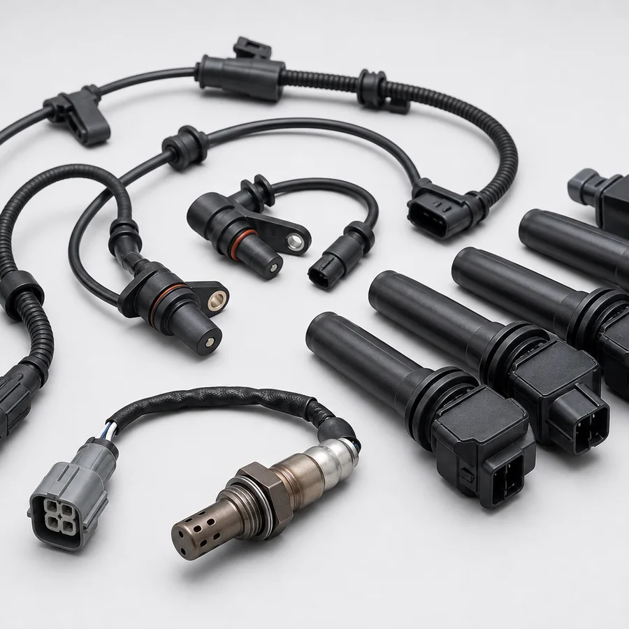 Auto sensors, ignition coils and connectors