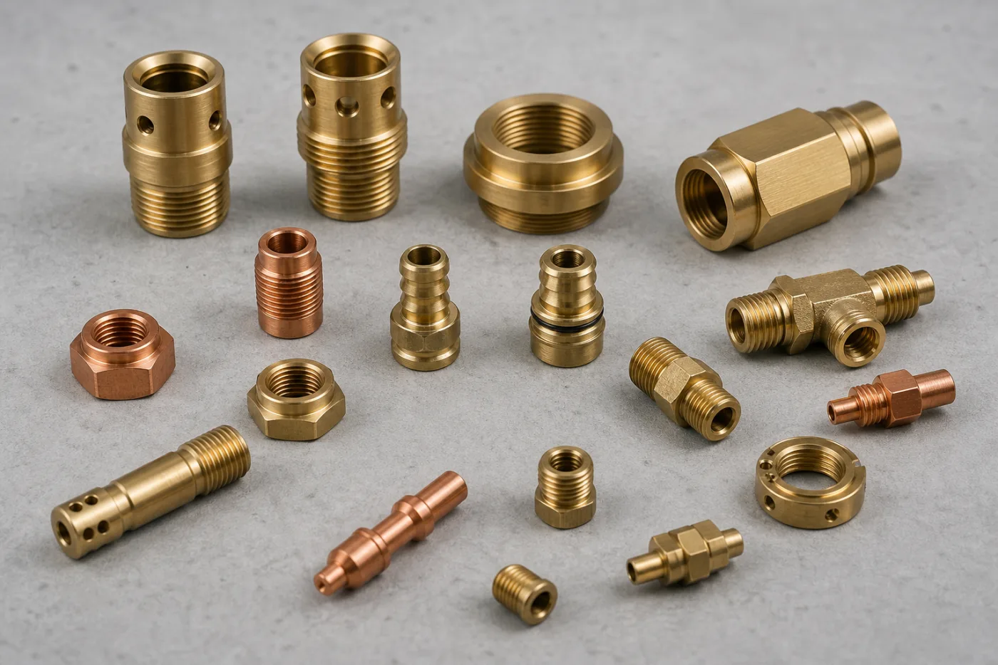 Brass and copper CNC fittings