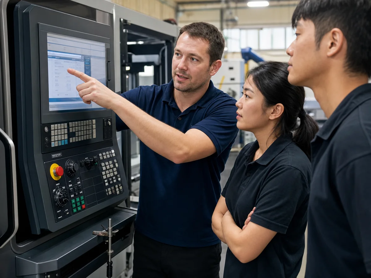 AXISMILL engineer training operators at the control