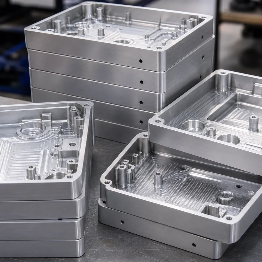 Machined aluminum electronics enclosures