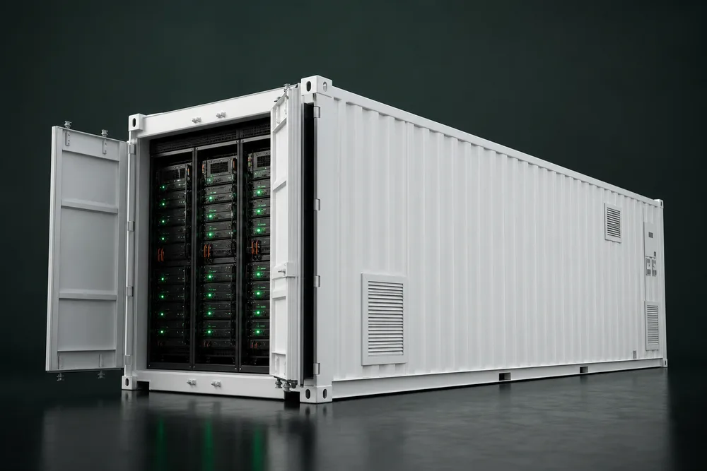 Containerized battery energy storage system, 20ft BESS container with battery racks