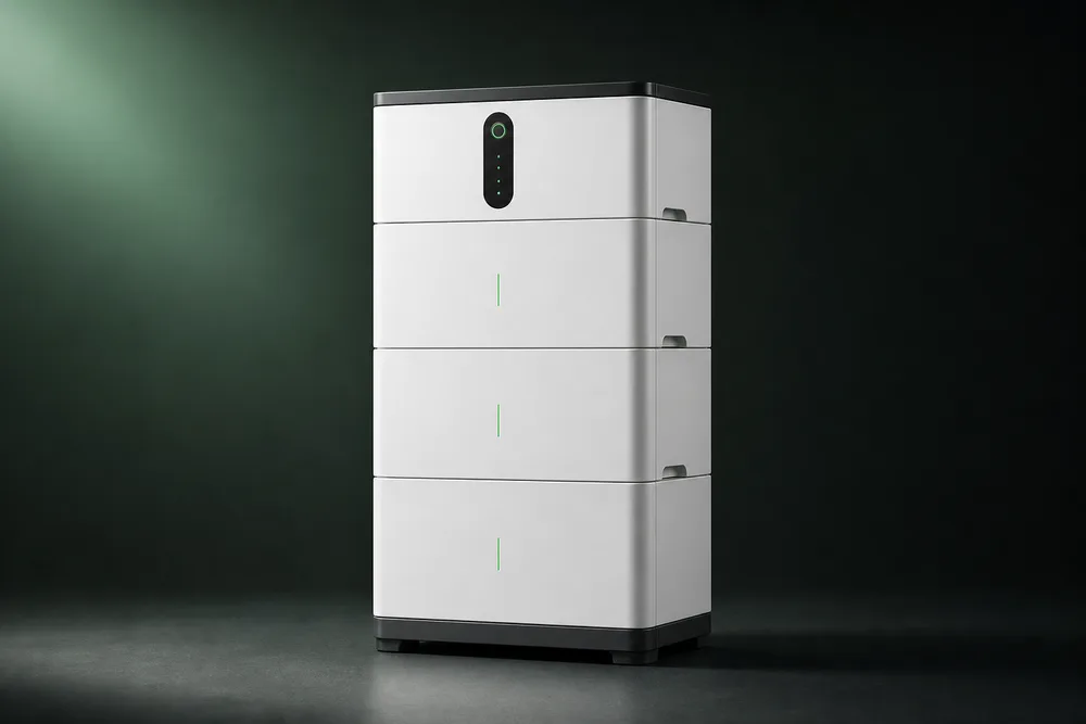 Stackable floor standing residential energy storage battery tower