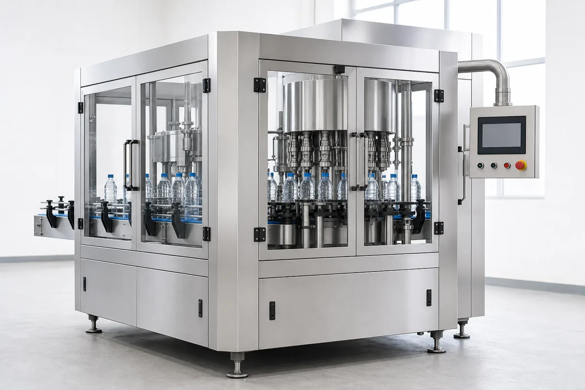 3-in-1 rotary monoblock water bottling machine