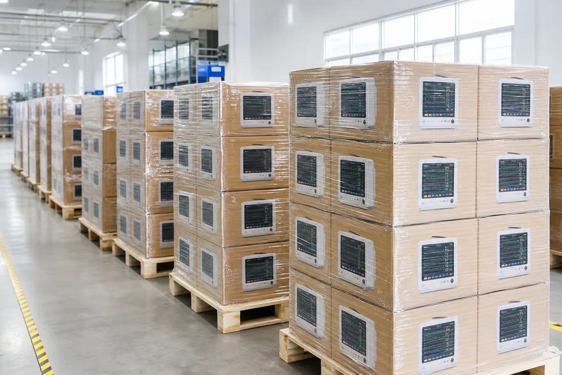 Patient monitors packed for European distributor