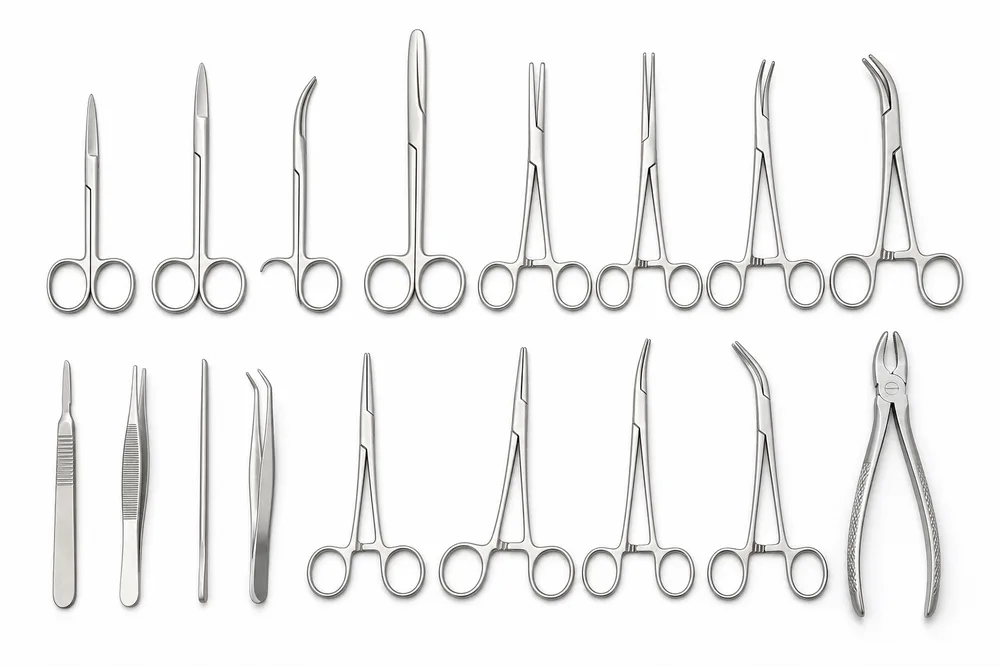 Stainless steel surgical instrument set