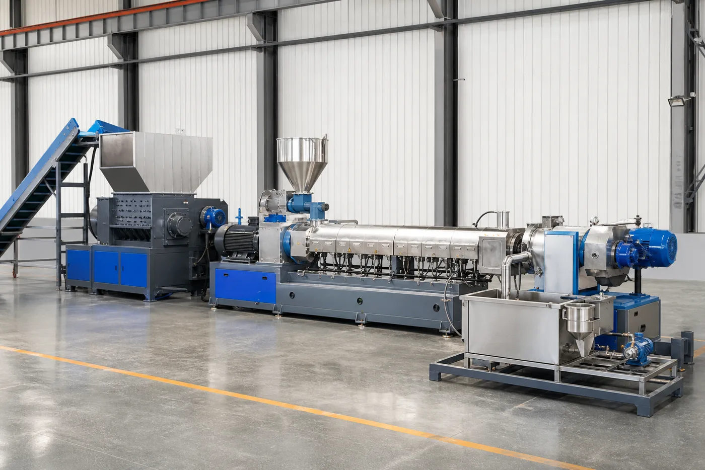 PP PE film crushing pelletizing line