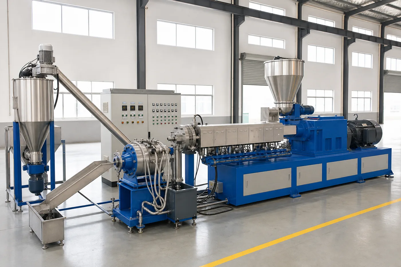 PVC granulating pelletizing line