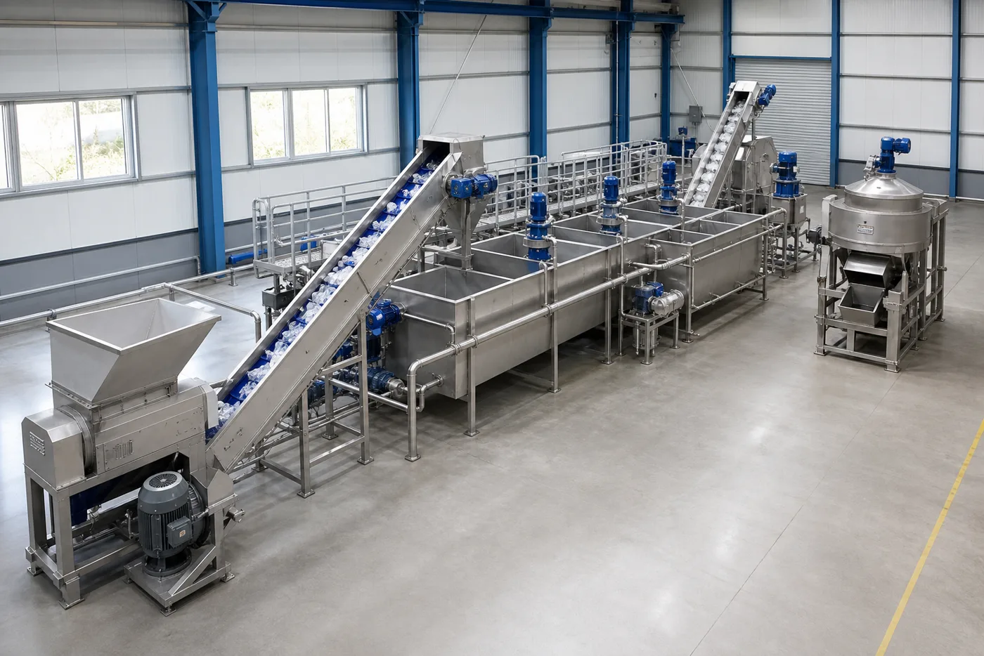HDPE rigid milk bottle recycling washing line