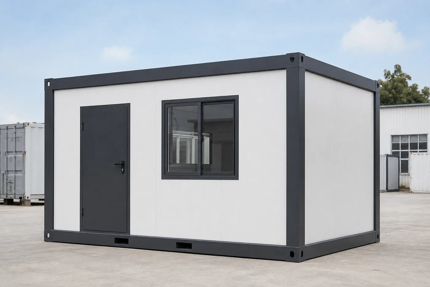 Flat pack container house unit