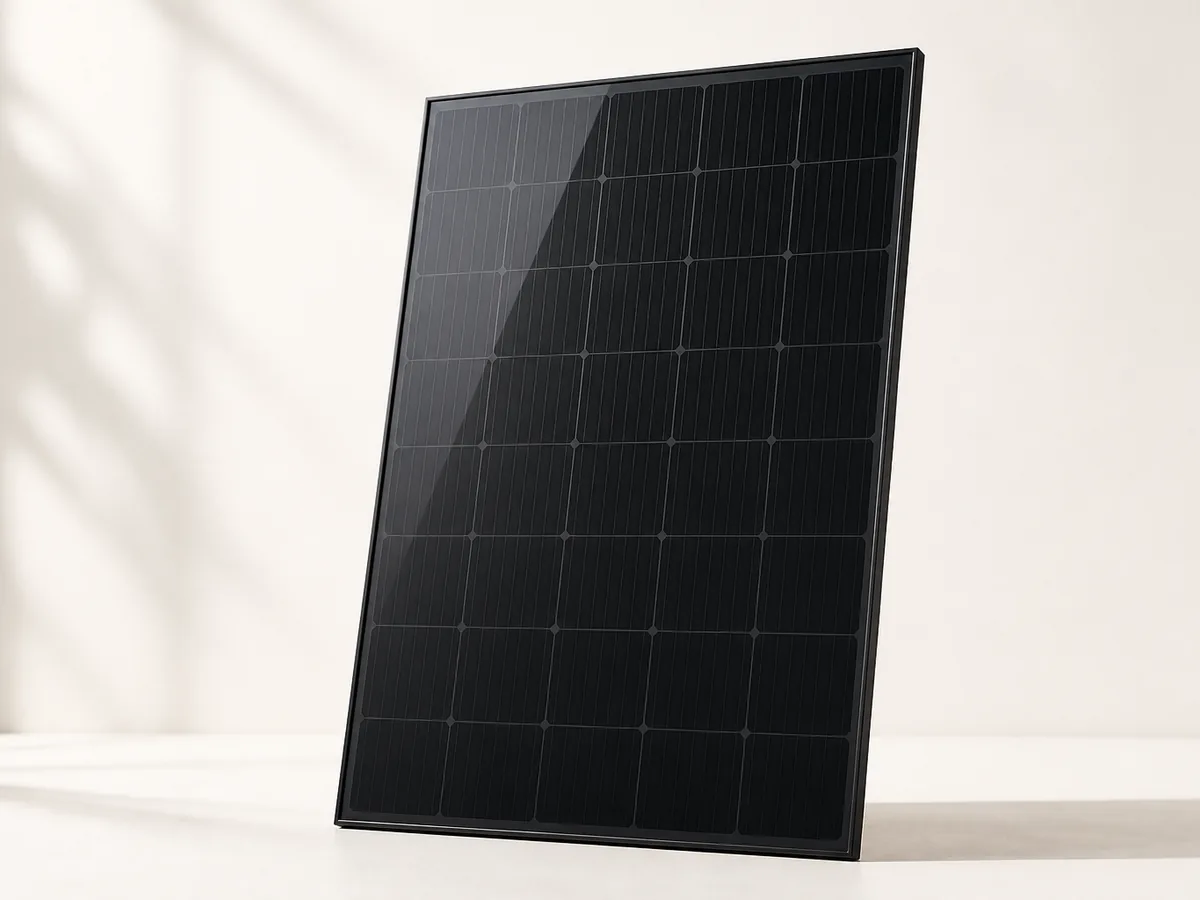 All-black monocrystalline solar panel for residential rooftops