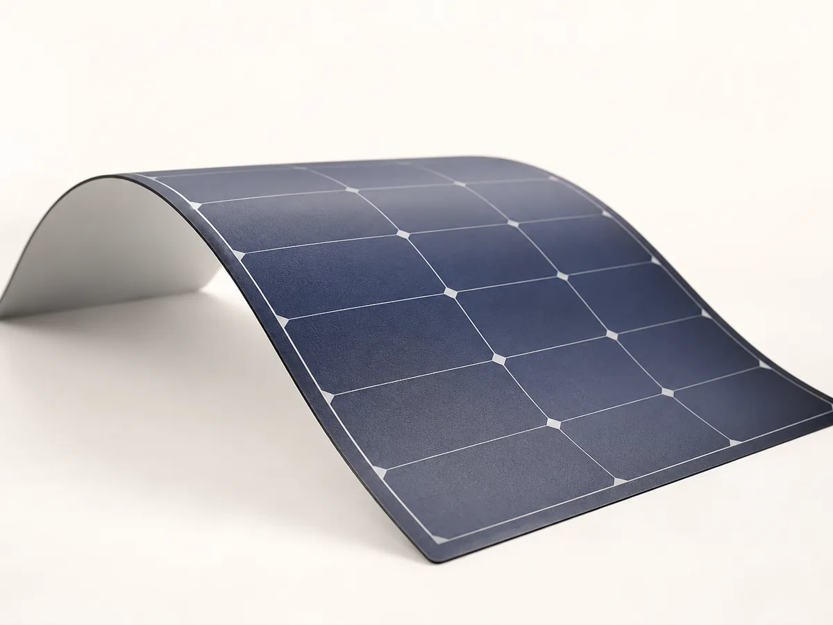 Lightweight flexible solar panel for metal roofs and vehicles