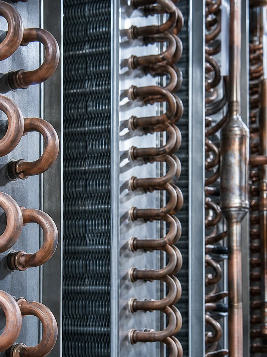 Copper serpentine coils and U-bent heat exchanger tubes