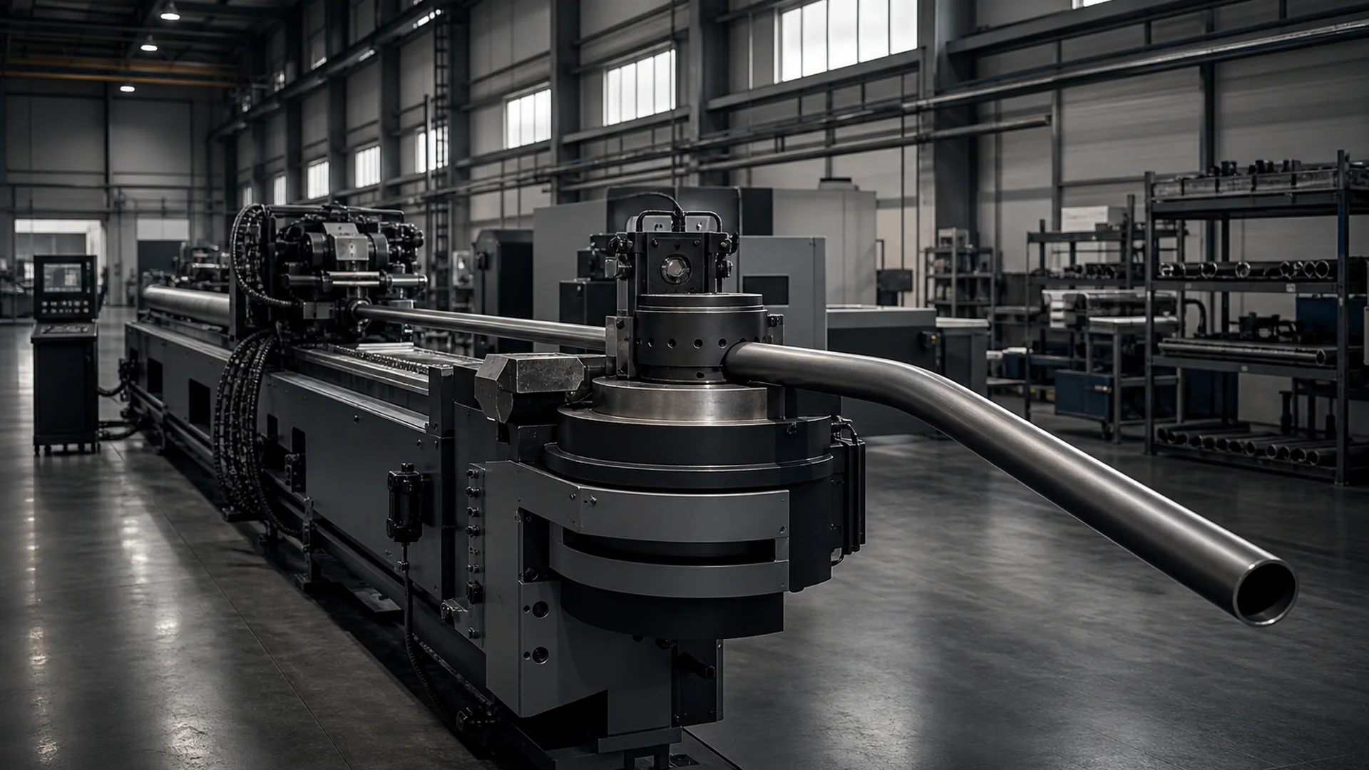 CNC tube bending machine hall at the ARCBEND factory