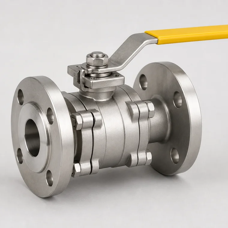Stainless steel flanged ball valve