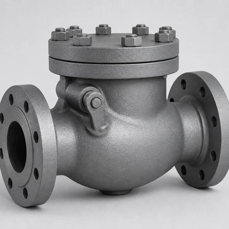 Cast steel swing check valve